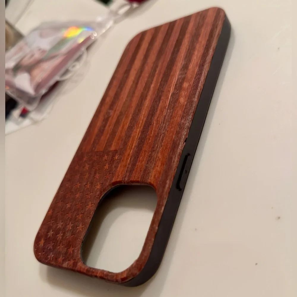 iPhone 13 PRO MAX Wood USA Flag Phone Case 🪵 🇺🇲 phone protector